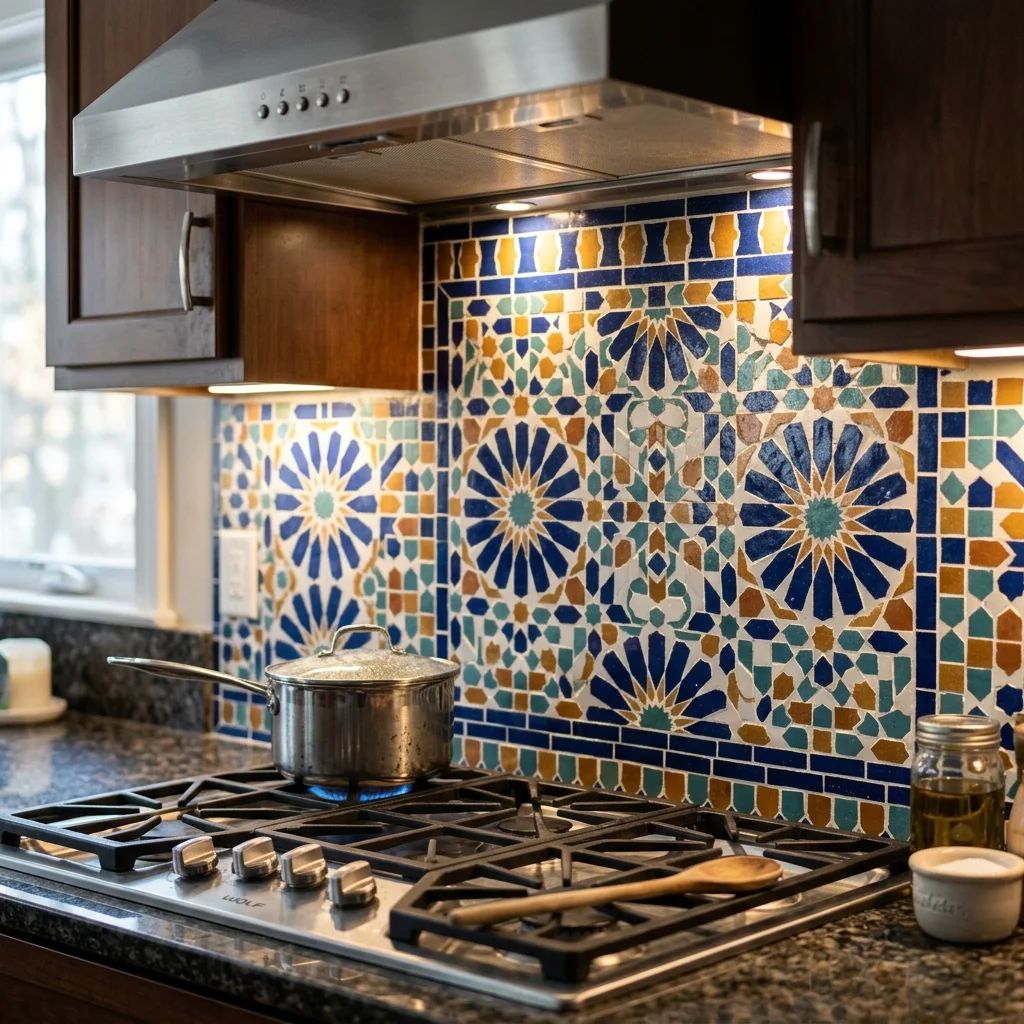 Kitchen backsplash installation in Whitefish Montana