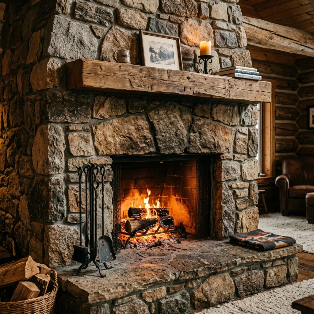 Custom interior masonry and stonework in Whitefish Montana